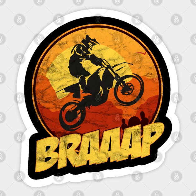 Off Road Motocross Dirt Bike Gift Dirtbike Riders Brap Sticker by Dojaja